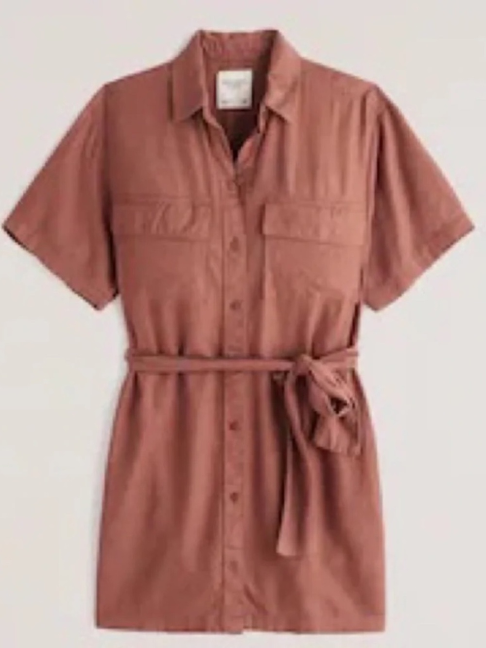Abercrombie Relaxed Resort Shirt Dress Linen Blend XSP